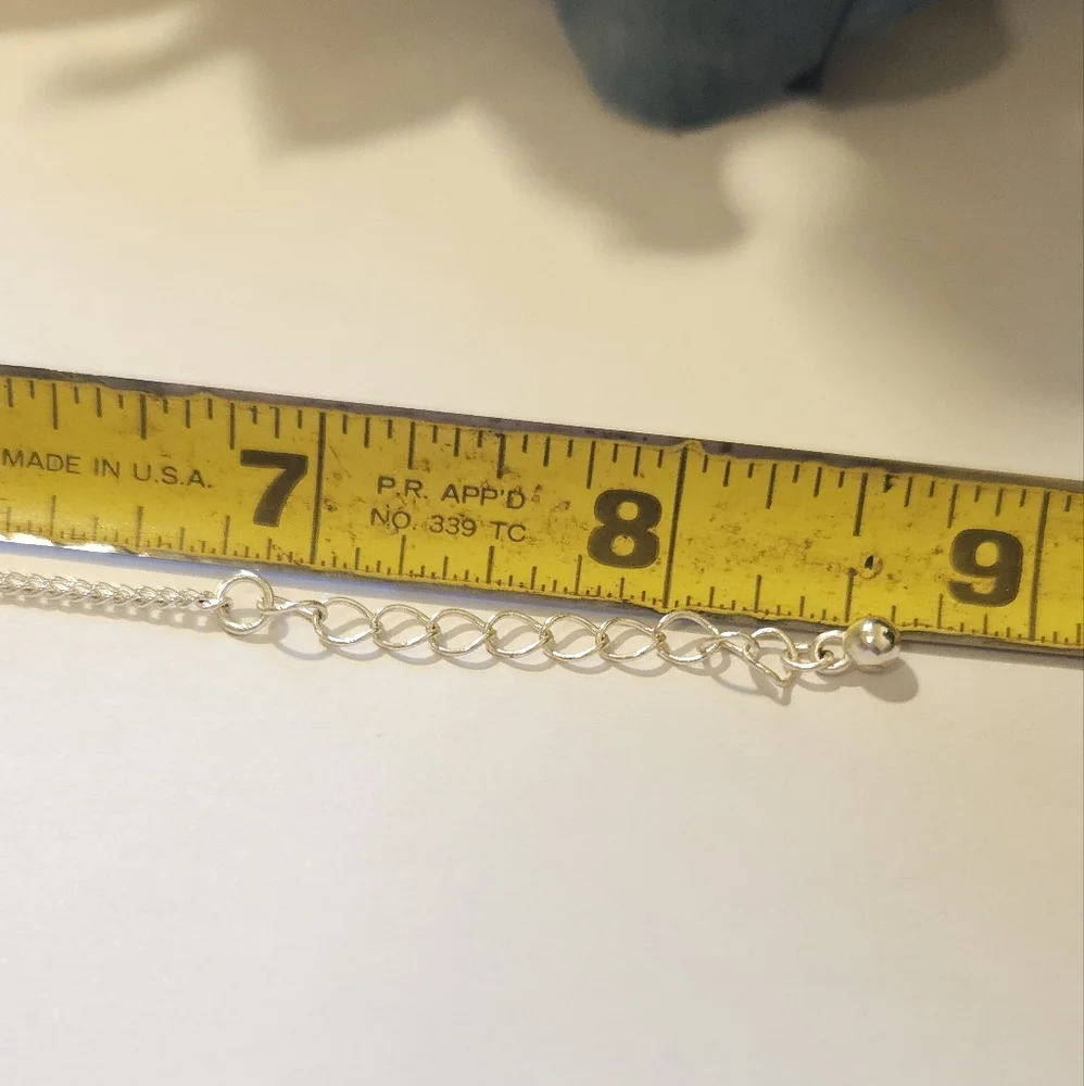 Dainty Silver Tone Chain Link Bracelet Adjustable 7